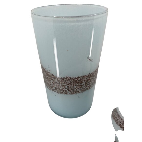 Handcrafted Blue & Copper Brown Art Glass Votive Candle Set: 10" and 4" Tall - Picture 13 of 16